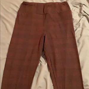 Brown Plaid Leggings